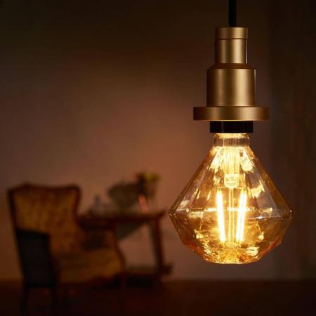 Osram E27 LED VINTAGE Diamant Leuchtmittel bernsteinfarben extra warmweiß